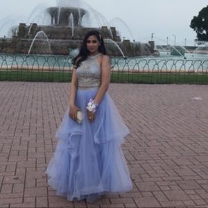 Lavender 2 piece prom dress